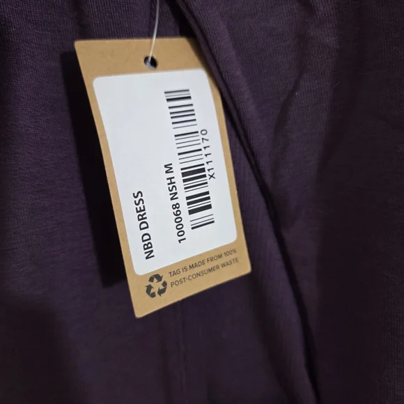 NWT Title Nine NBD Dress Long Sleeve Dark Plum Purple Casual Size Medium Comfy - Picture 5 of 10